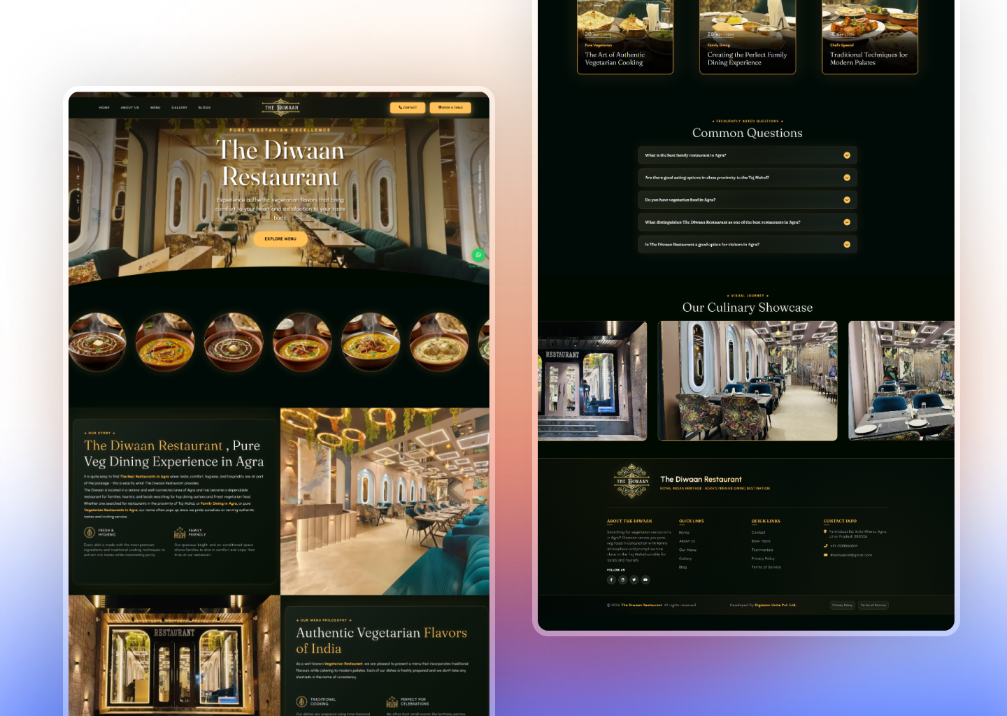 Diwaan Restaurant - Restaurant Website